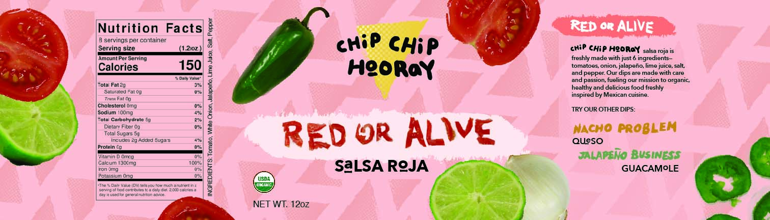 Chip Chip Hooray salsa label