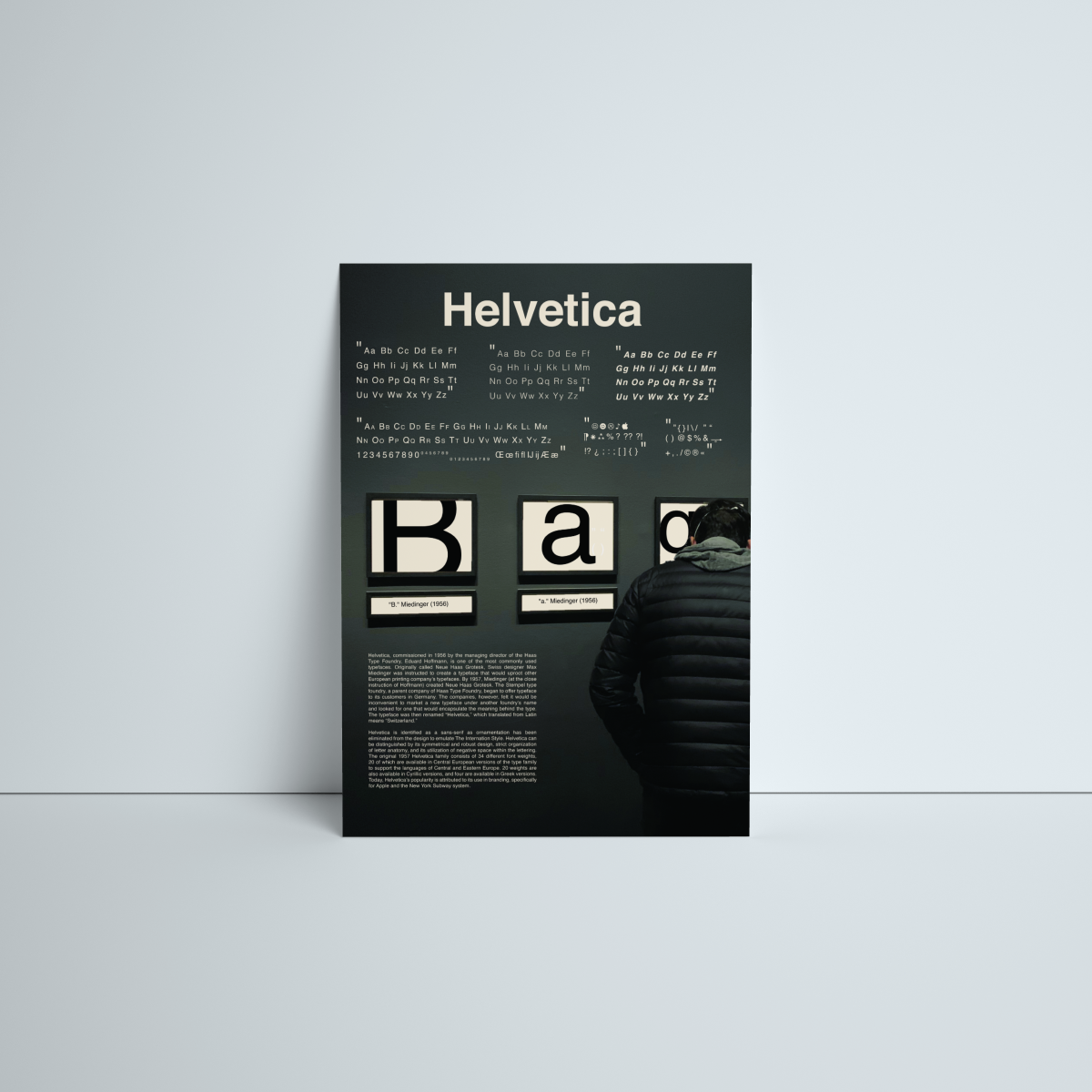 A mockup of a type specimen poster. 