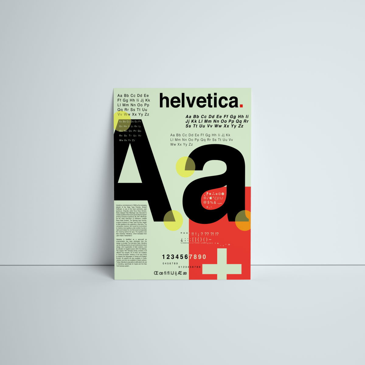 A mockup of a type specimen poster.